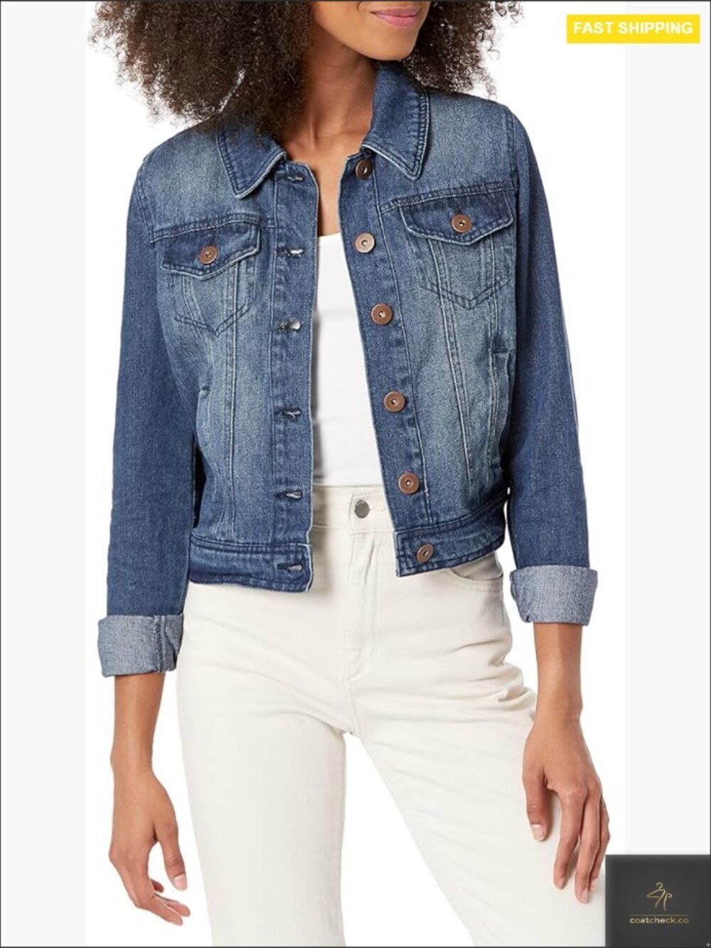 Classic Denim Jacket Dark Wash Regular Fit Y2K Chic Casual Wear
